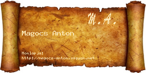 Magocs Anton névjegykártya